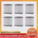 6 шт. запасных частей HEPA-фильтр для Xiaomi JIMMY JV51/53 Аксессуары для портативного беспроводного пылесоса