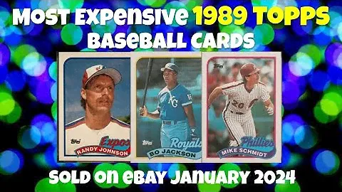 1989 Topps Most Expensive eBay Sales Baseball Cards - January 2024