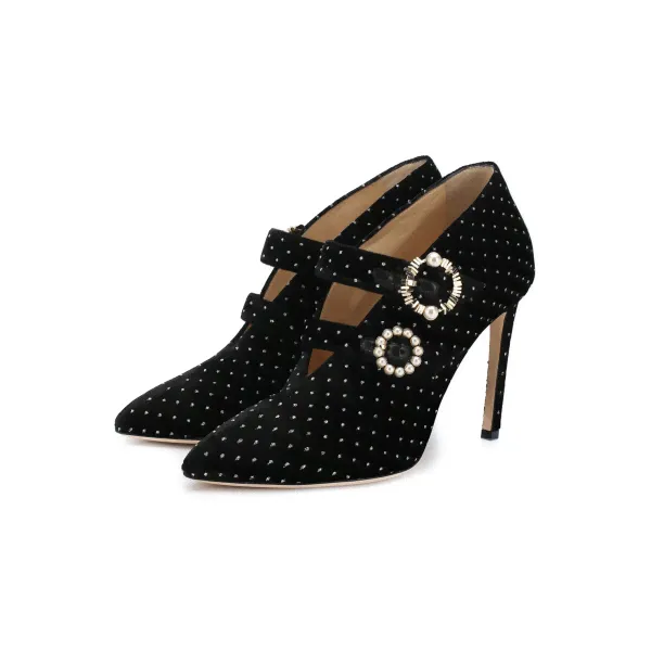 Текстильные ботильоны Larissa 100 на шпильке Jimmy Choo-0