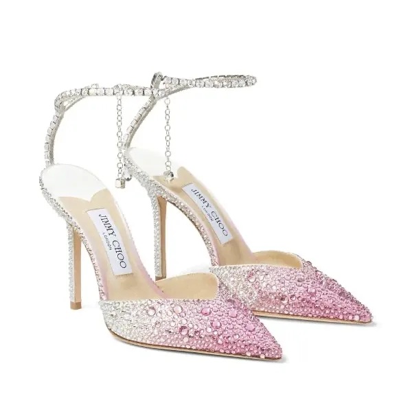 Туфли Jimmy Choo Saeda 100 Светло-розовые-0
