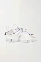 Jimmy Choo - Diamond Trail Stretch-mesh, Leather And Suede Sneakers - White-0