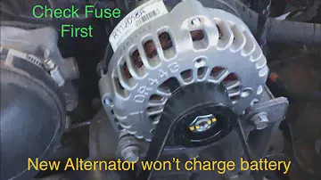 Alternator Fuse Check this first, if new alternator is not charging. Shown on GMC Yukon Tahoe Sierra