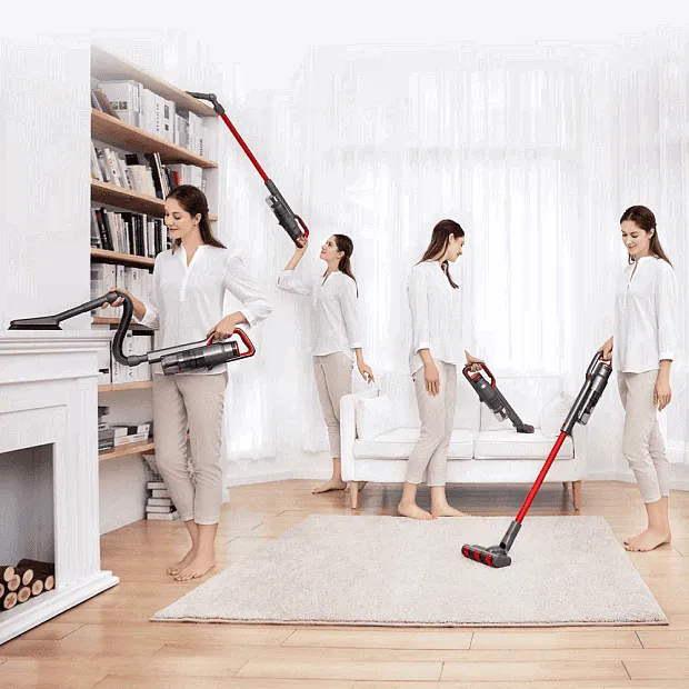 Пылесос вертикальный Jimmy JV65 Cordless Vacuum Cleaner (Graphite+Red) (+ зарядка) RU-4