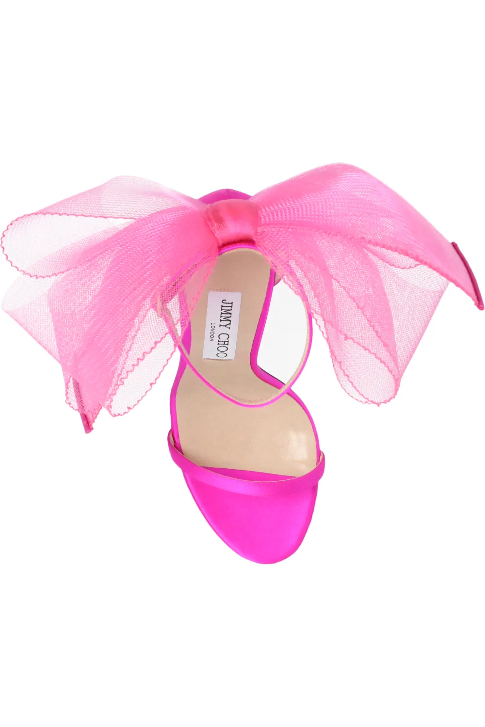 Туфли-босоножки на каблуке Jimmy Choo ﻿Aveline с бантом, розовые