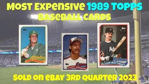 1989 Topps Most Expensive eBay Sales Baseball Cards - 3rd Quarter 2023
