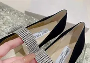 Замшевые черные балетки Jimmy Choo