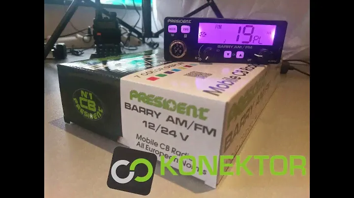 PRESIDENT BARRY AM/FM ASC CB radio 7 kolorów podświetlenia - najnowsza wersja [KONEKTOR5000.PL]